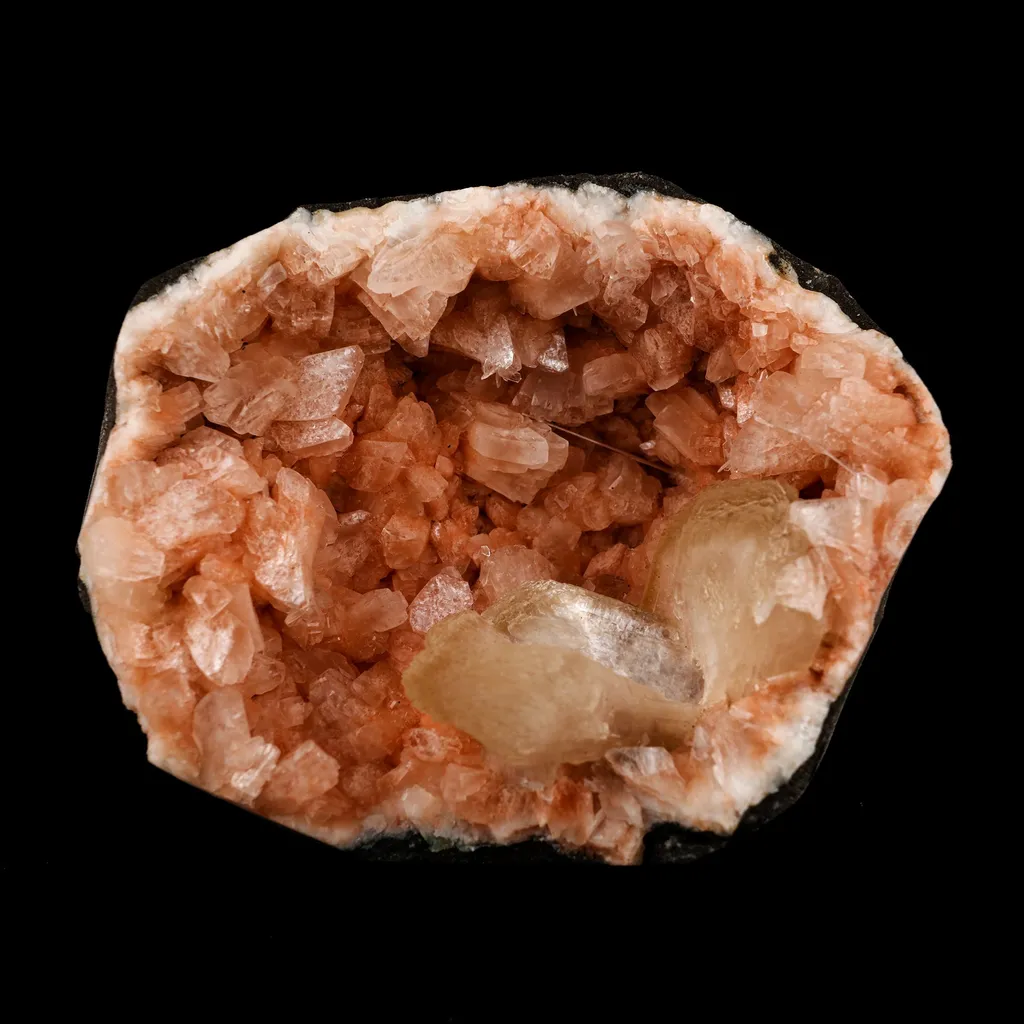 Stilbite Inside Heulandite Geode Natural Mineral Specimen image