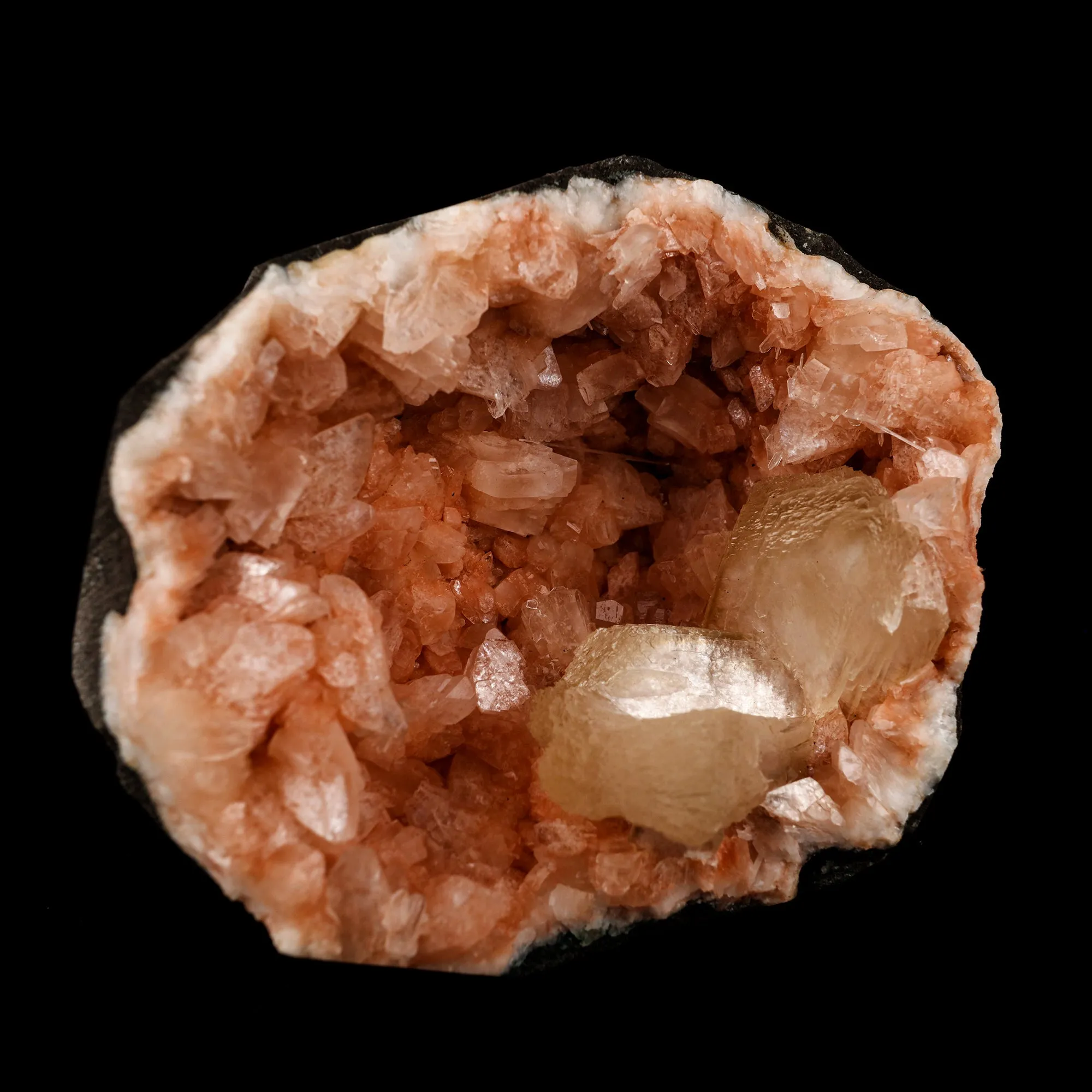 Stilbite Inside Heulandite Geode Natural Mineral Specimen - image 2