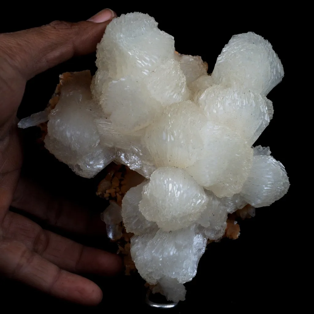 Stilbite Lusterous on Heulandite Natural Mineral Specimen - image 4