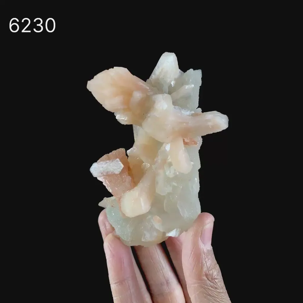 Stilbite on Calcite Natural Mineral Specimen - image 6
