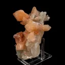 Stilbite on Calcite Natural Mineral Specimen - image 3