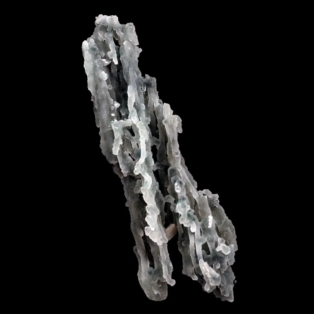 Stilbite on Chalcedony Coral Natural Mineral Specimen image