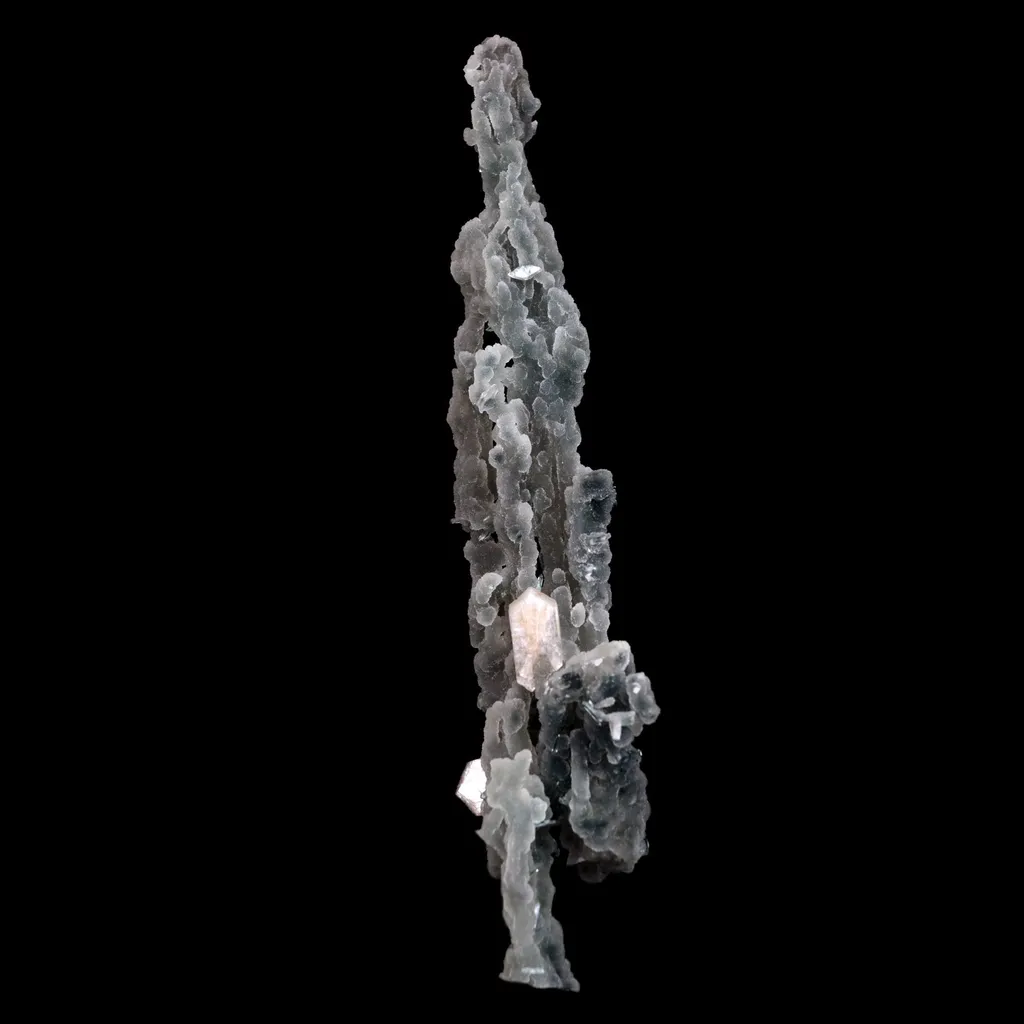 Stilbite on Chalcedony Coral Natural Mineral Specimen image