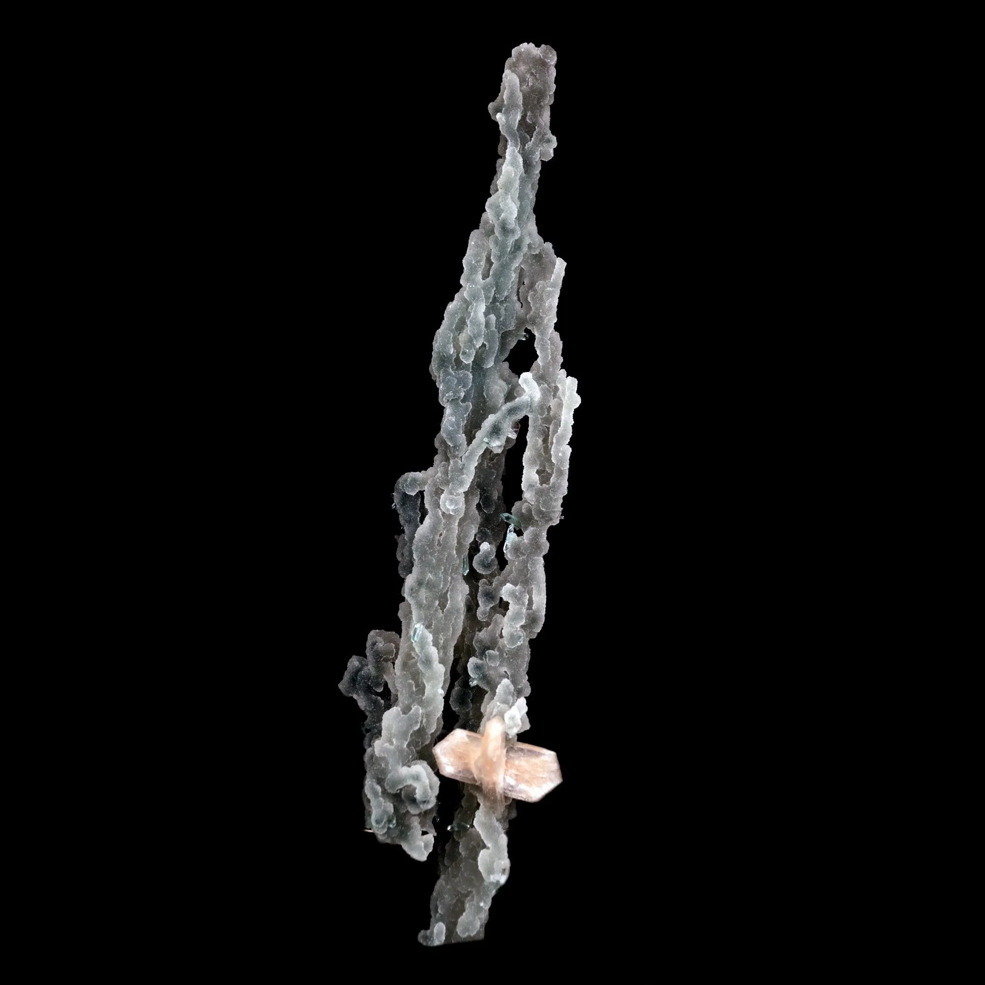 Stilbite on Chalcedony Coral Natural Mineral Specimen - image 5