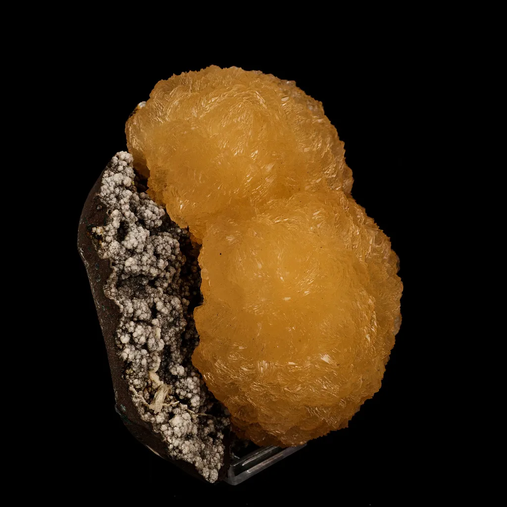 Stilbite on Chalcedony Natural Mineral Specimen - image 3