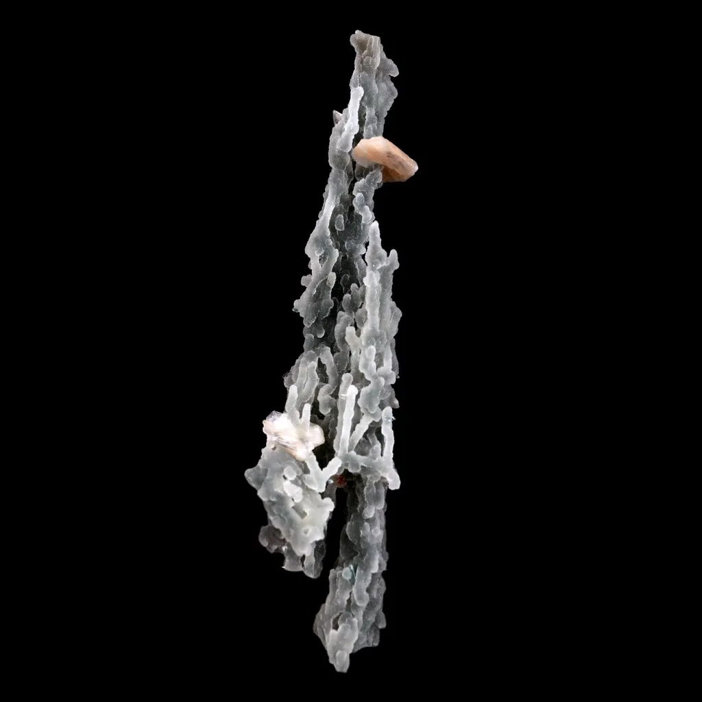 Stilbite on Chalcedony Stalactites Natural Mineral Specimen image