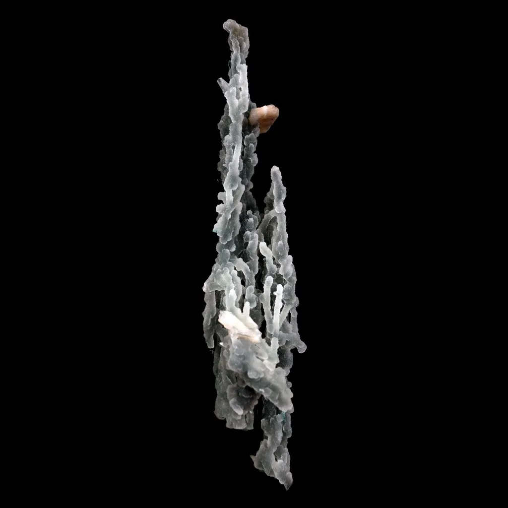 Stilbite on Chalcedony Stalactites Natural Mineral Specimen - image 2