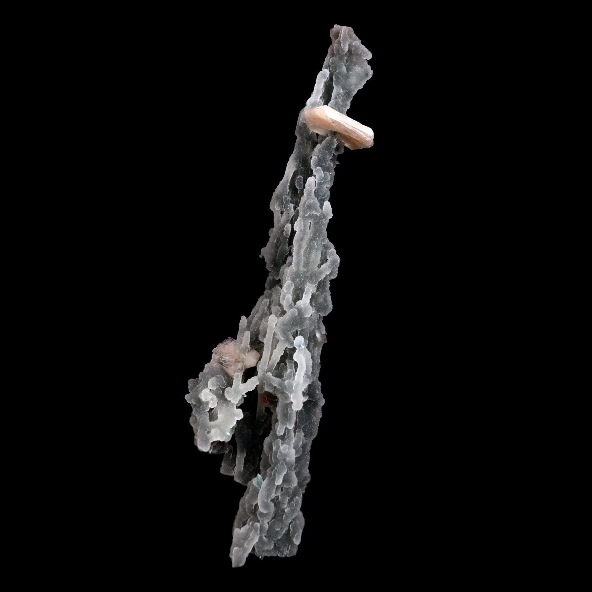 Stilbite on Chalcedony Stalactites Natural Mineral Specimen - image 3