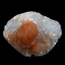 Stilbite Orange on Apophyllite Microcrystaline Natural Mineral Specimen - image 1