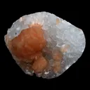 Stilbite Orange on Apophyllite Microcrystaline Natural Mineral Specimen - image 3