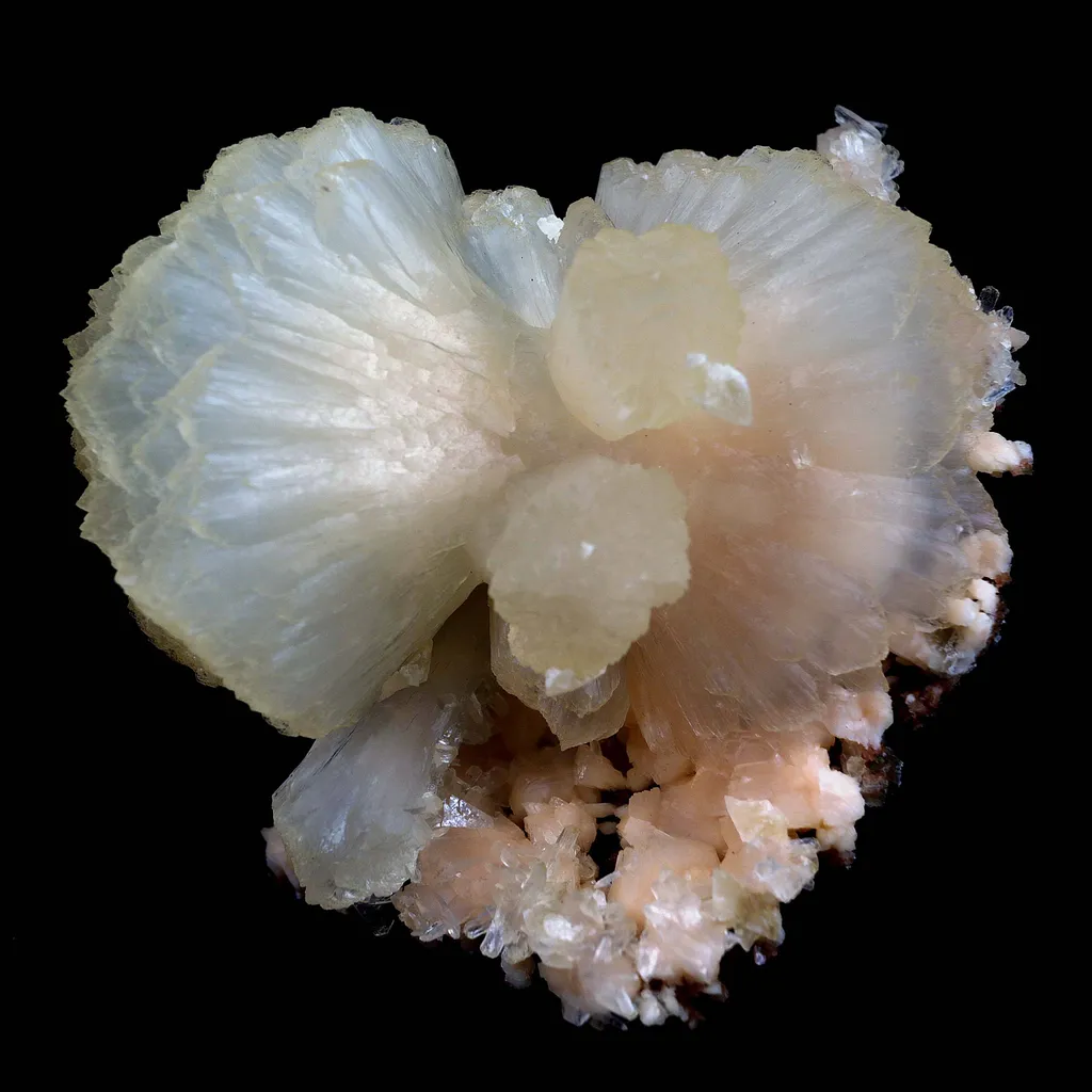 Stilbite Perfect Bow-tie on Heulandite Natural Mineral Specimen image