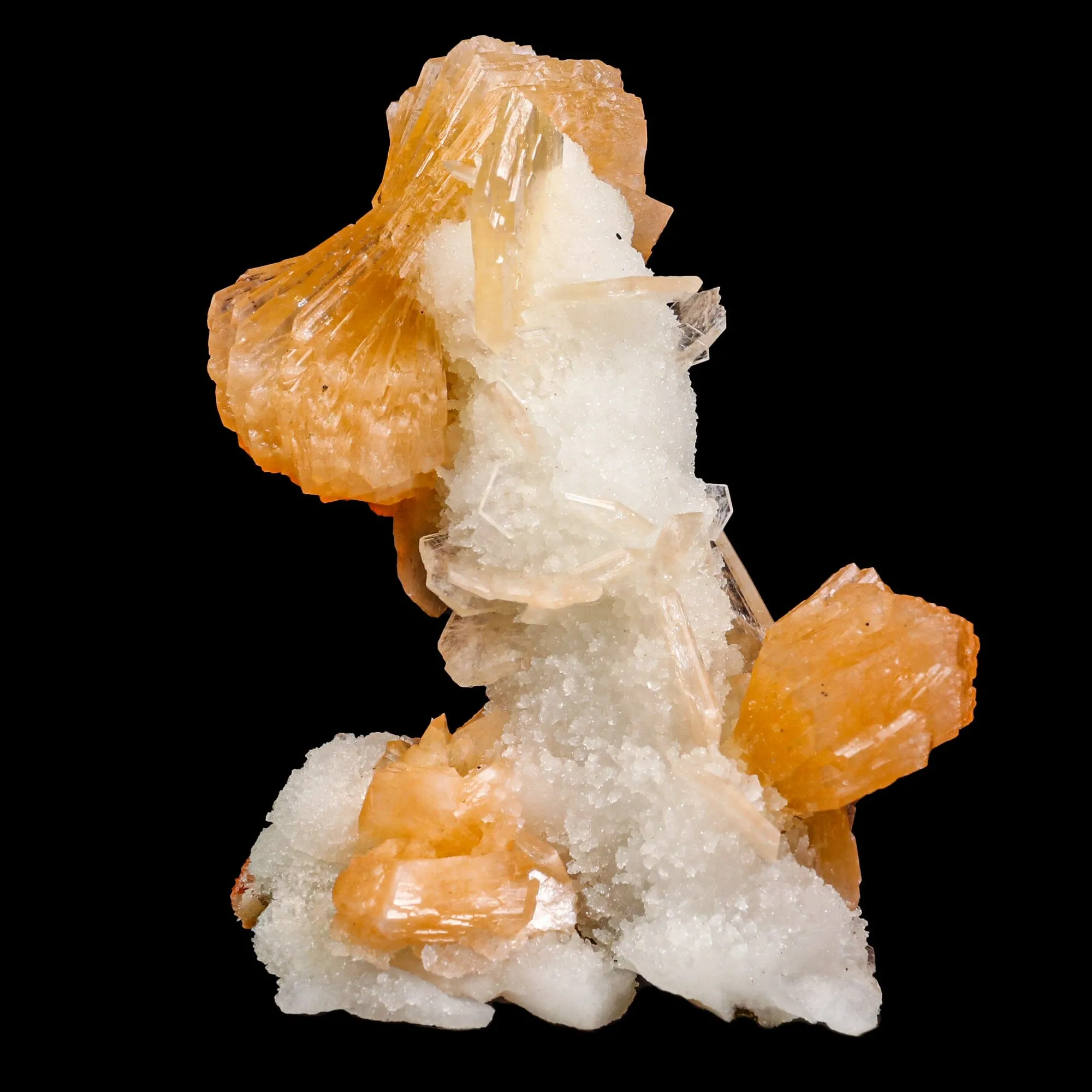 Stilbite With Chalcedony Natural Mineral Specimen - image 4