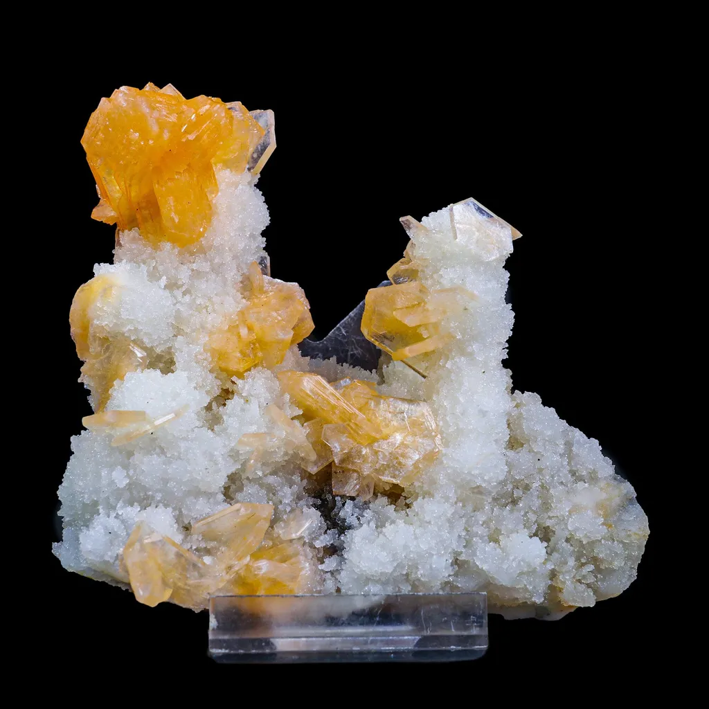 Stilbite With Chalcedony Natural Mineral Specimen image