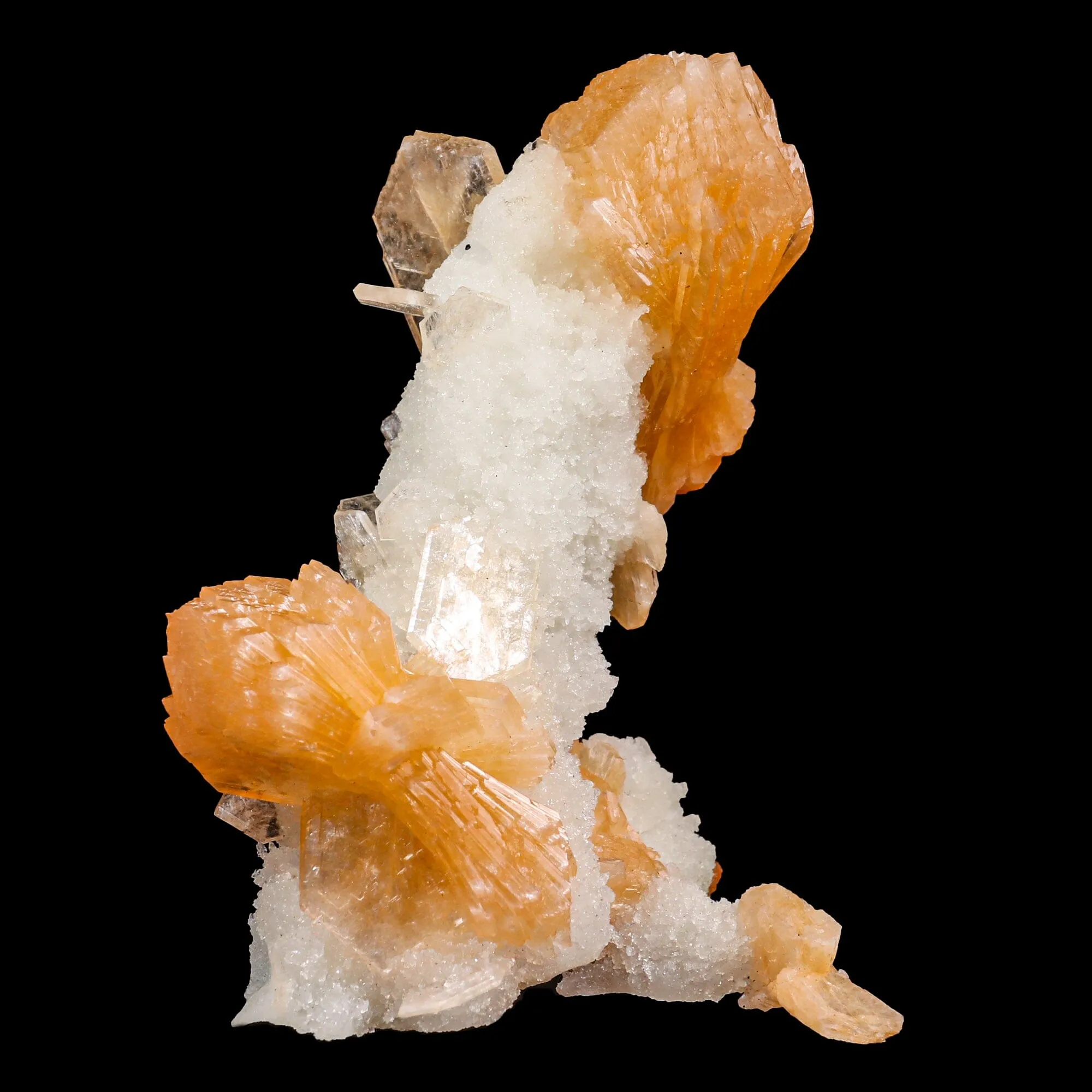 Stilbite With Chalcedony Natural Mineral Specimen - image 3