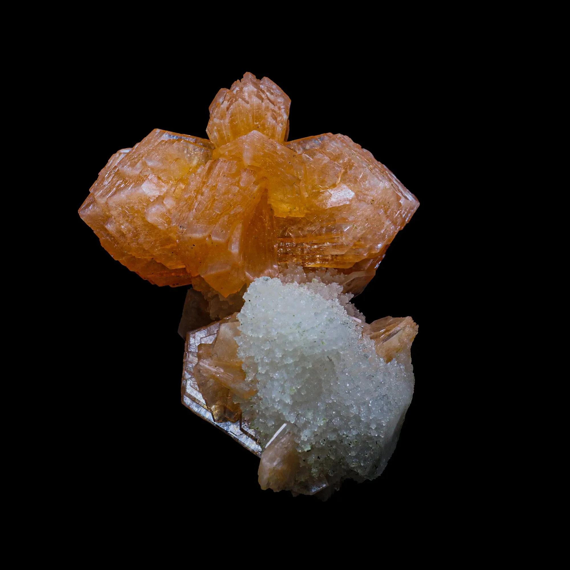 Stilbite With Chalcedony Natural Mineral Specimen - image 2
