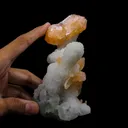 Stilbite With Chalcedony Natural Mineral Specimen - image 6