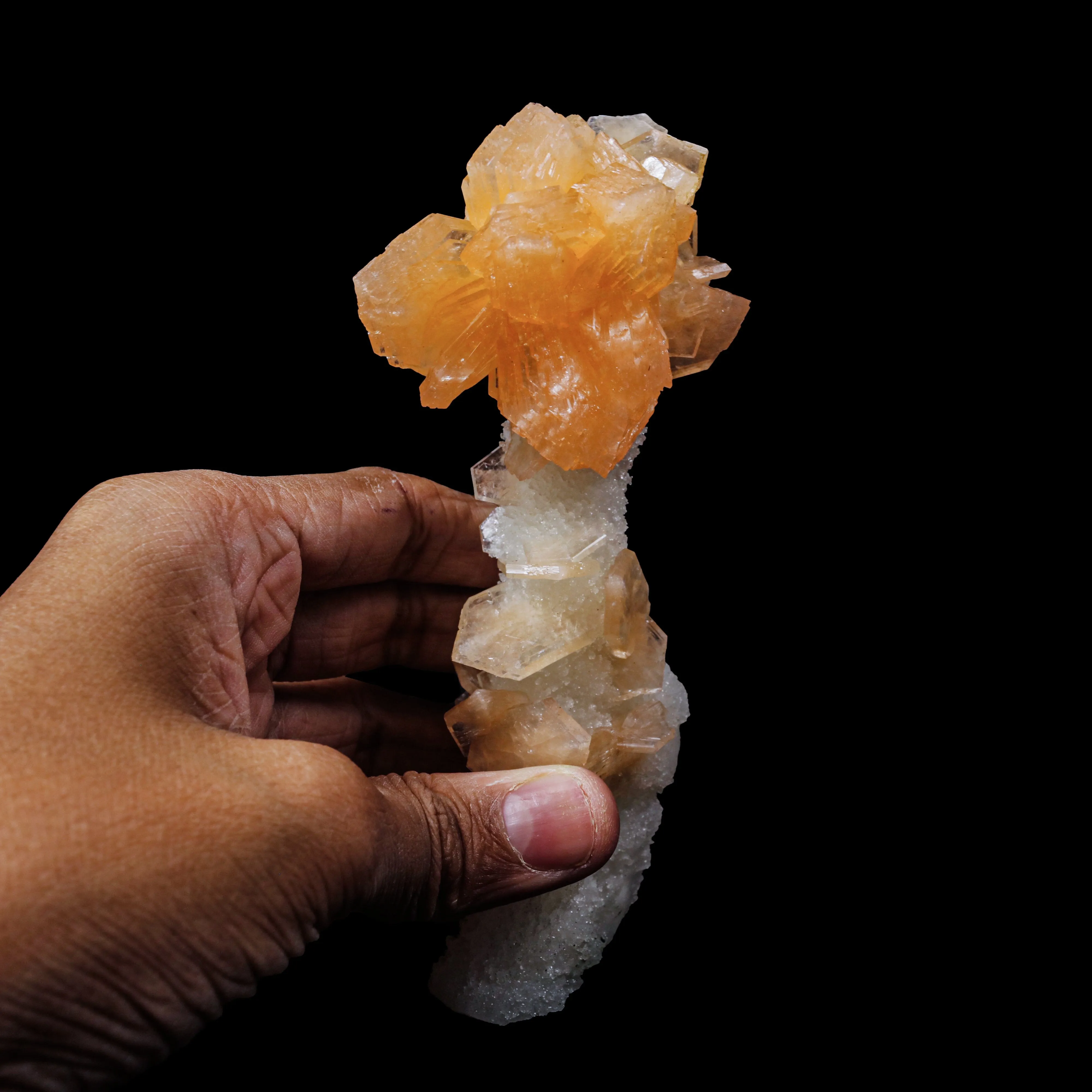 Stilbite With Chalcedony Natural Mineral Specimen - image 5