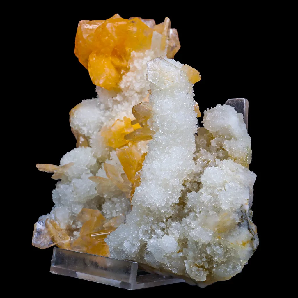 Stilbite With Chalcedony Natural Mineral Specimen - image 4