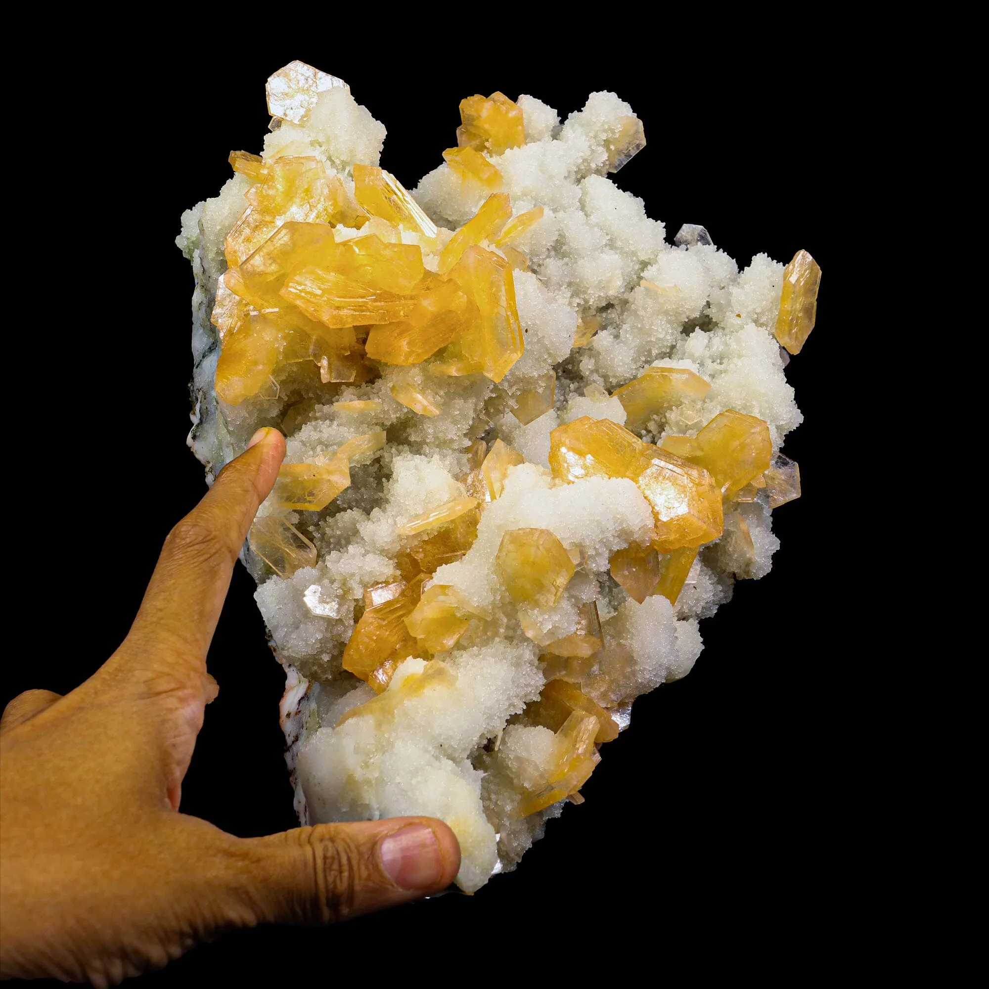 Stilbite With Chalcedony Natural Mineral Specimen - image 7