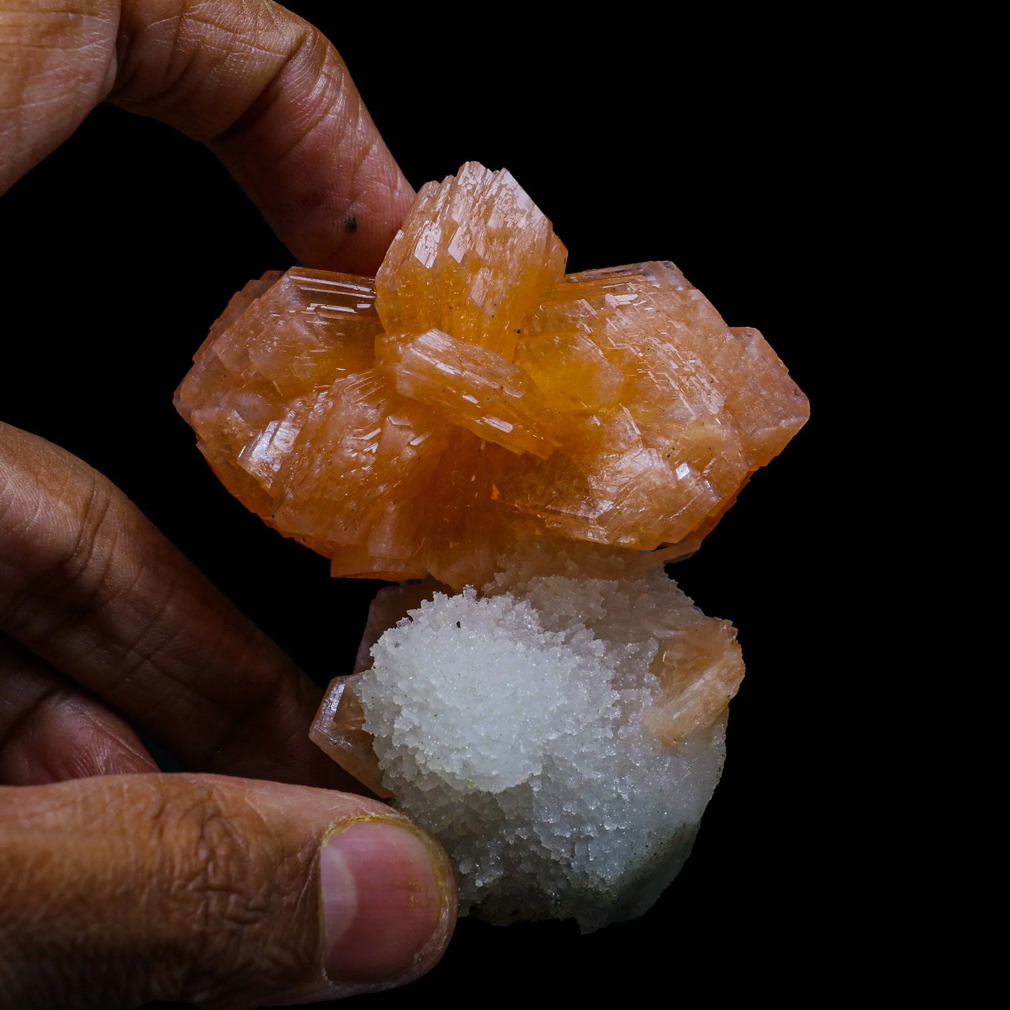 Stilbite With Chalcedony Natural Mineral Specimen - image 6