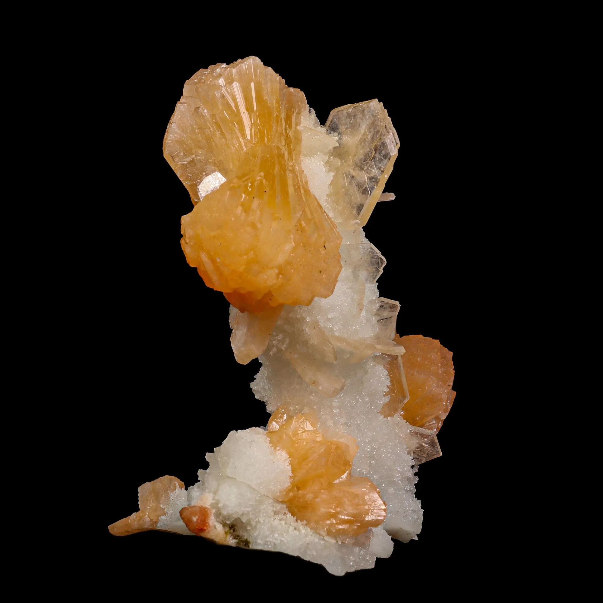 Stilbite With Chalcedony Natural Mineral Specimen - image 5