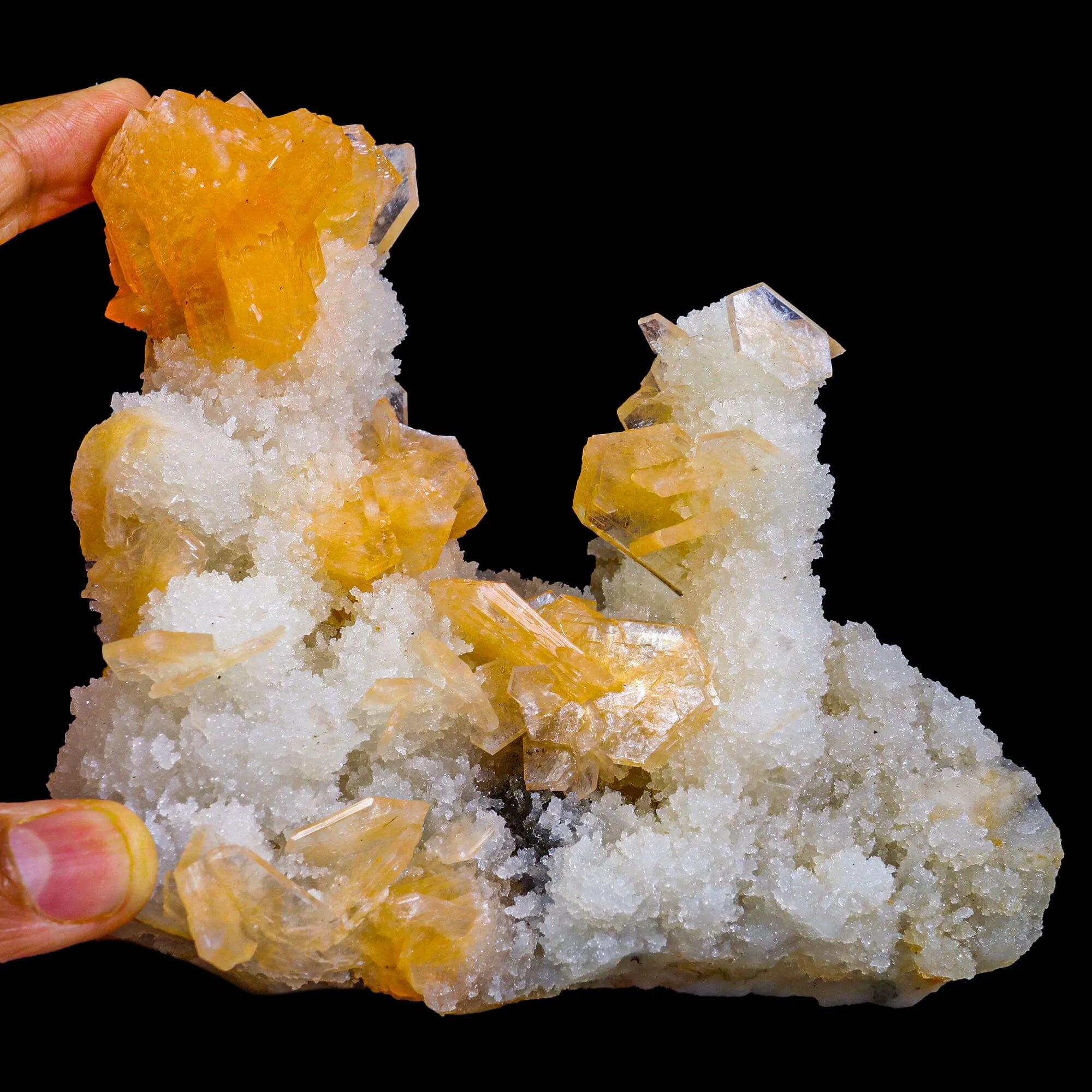 Stilbite With Chalcedony Natural Mineral Specimen - image 5