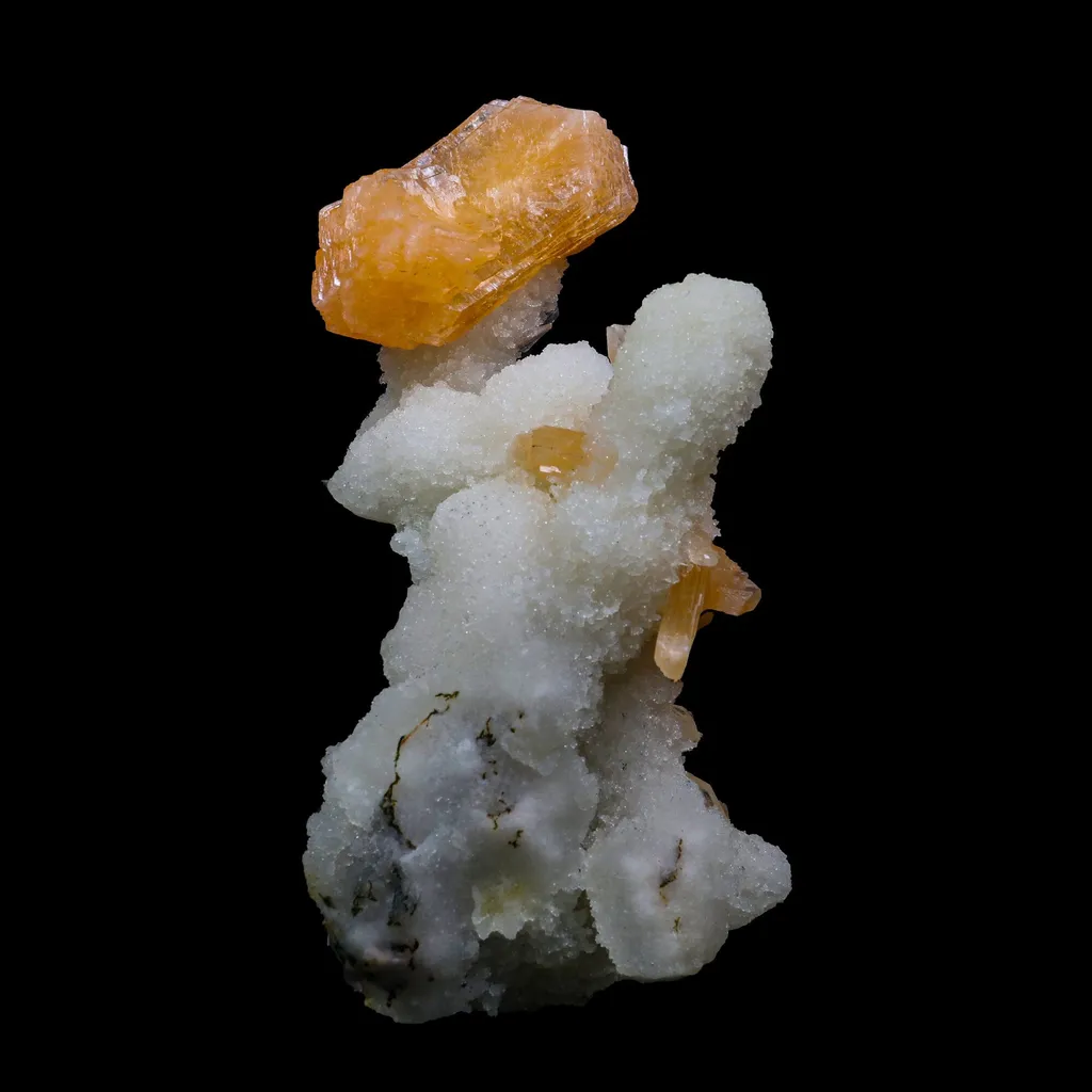 Stilbite With Chalcedony Natural Mineral Specimen image