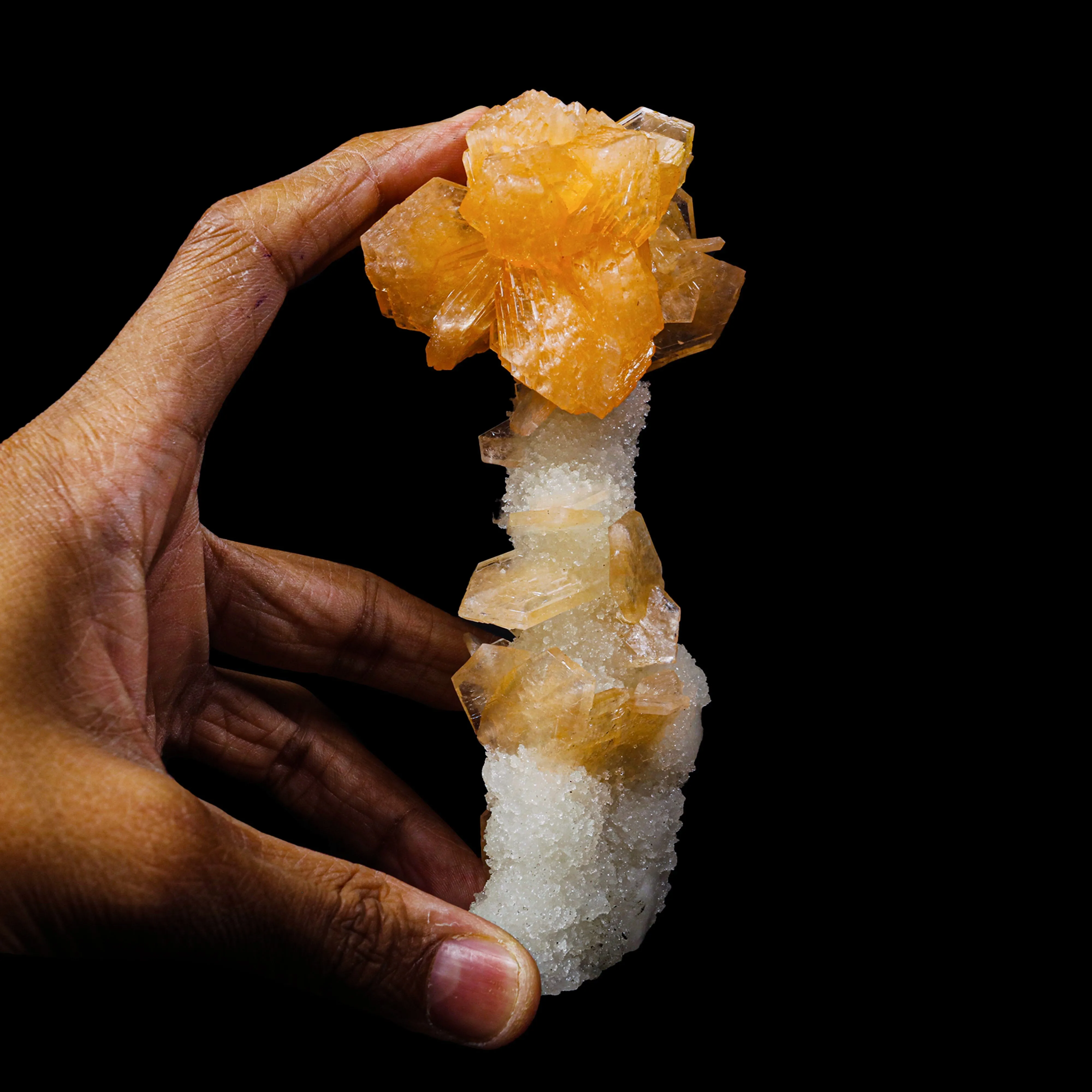 Stilbite With Chalcedony Natural Mineral Specimen - image 4