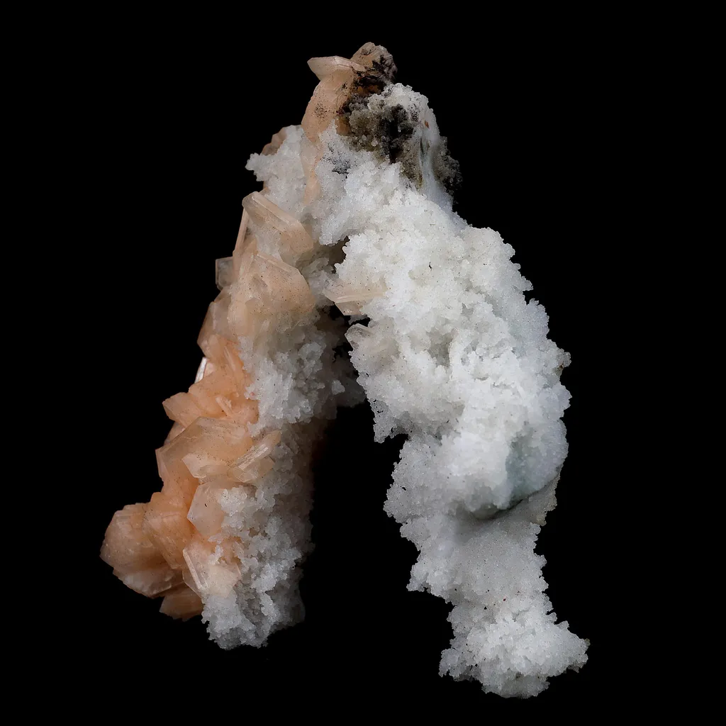 Stilbite with Chalcedony 'V' Formation Natural Mineral Specimen - image 3