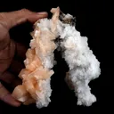 Stilbite with Chalcedony 'V' Formation Natural Mineral Specimen - image 5