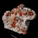 Stilbite with Heulandite on Chalcedony Natural Mineral Specimen - image 3