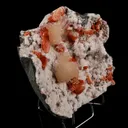 Stilbite with Heulandite on Chalcedony Natural Mineral Specimen - image 2