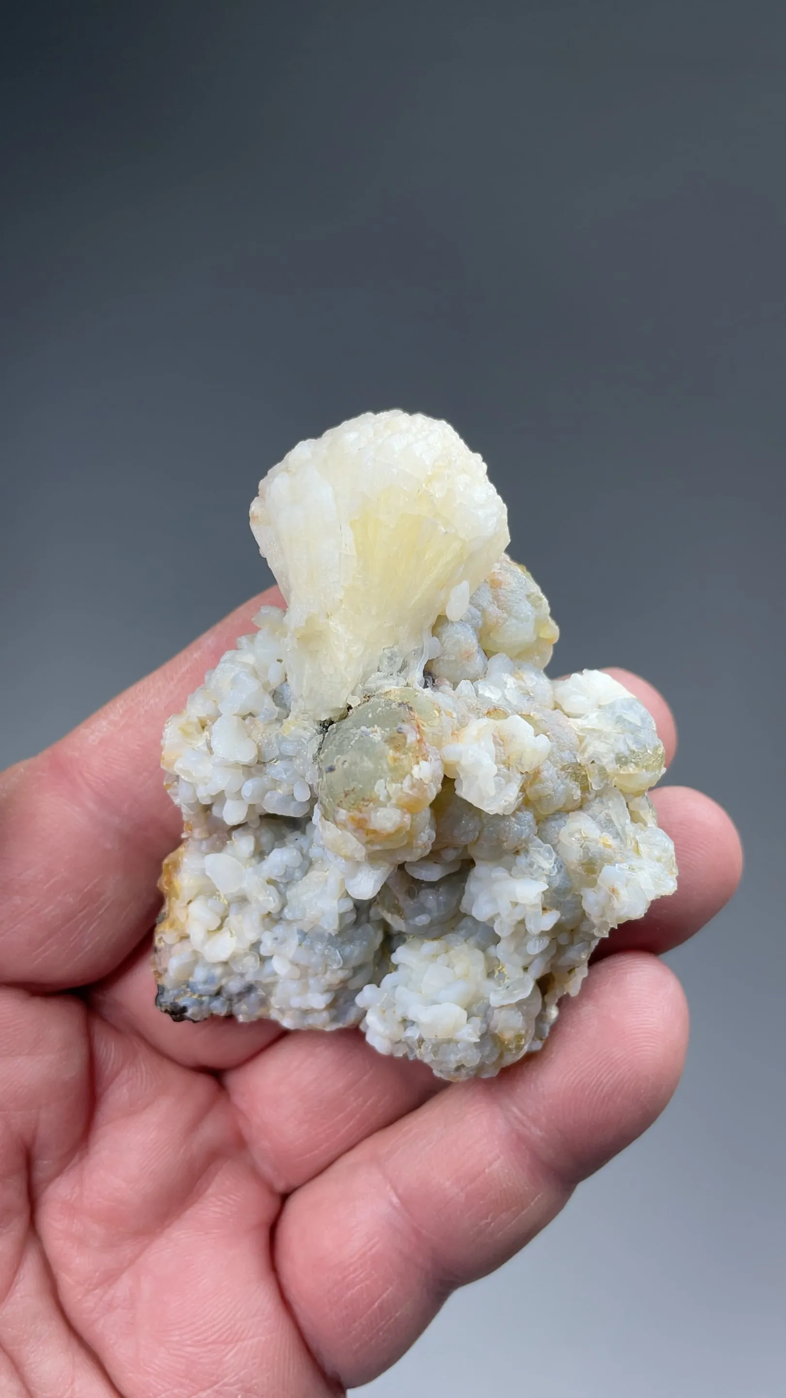 Stilbite with Prehnite, Quartz, Andradite - image 2