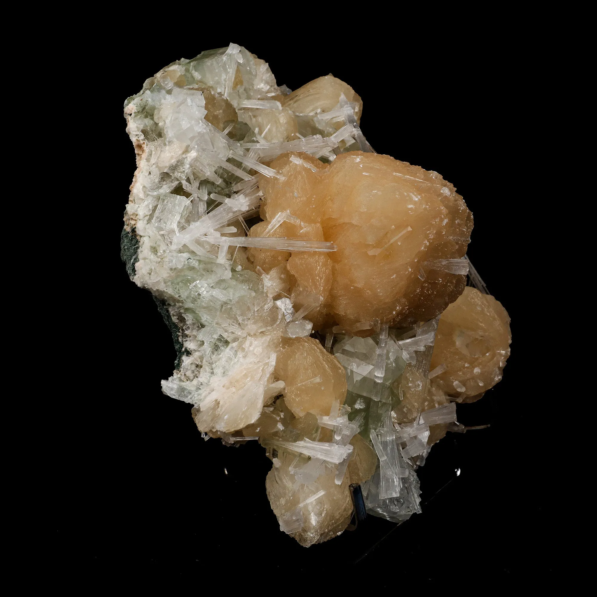 Stilbite with Scoecite Spray Apophyllite Natural Mineral Specimen - image 2