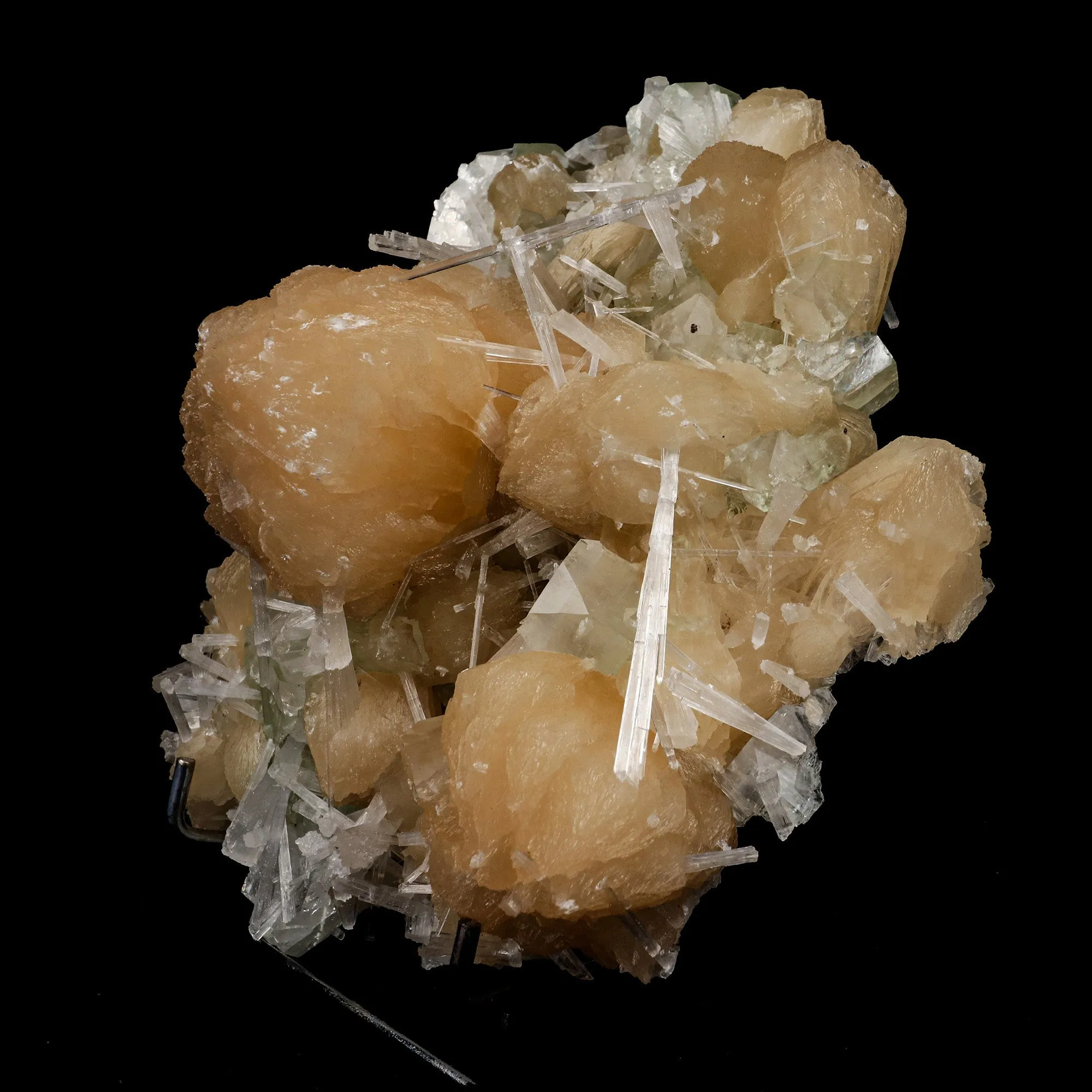 Stilbite with Scoecite Spray Apophyllite Natural Mineral Specimen - image 3