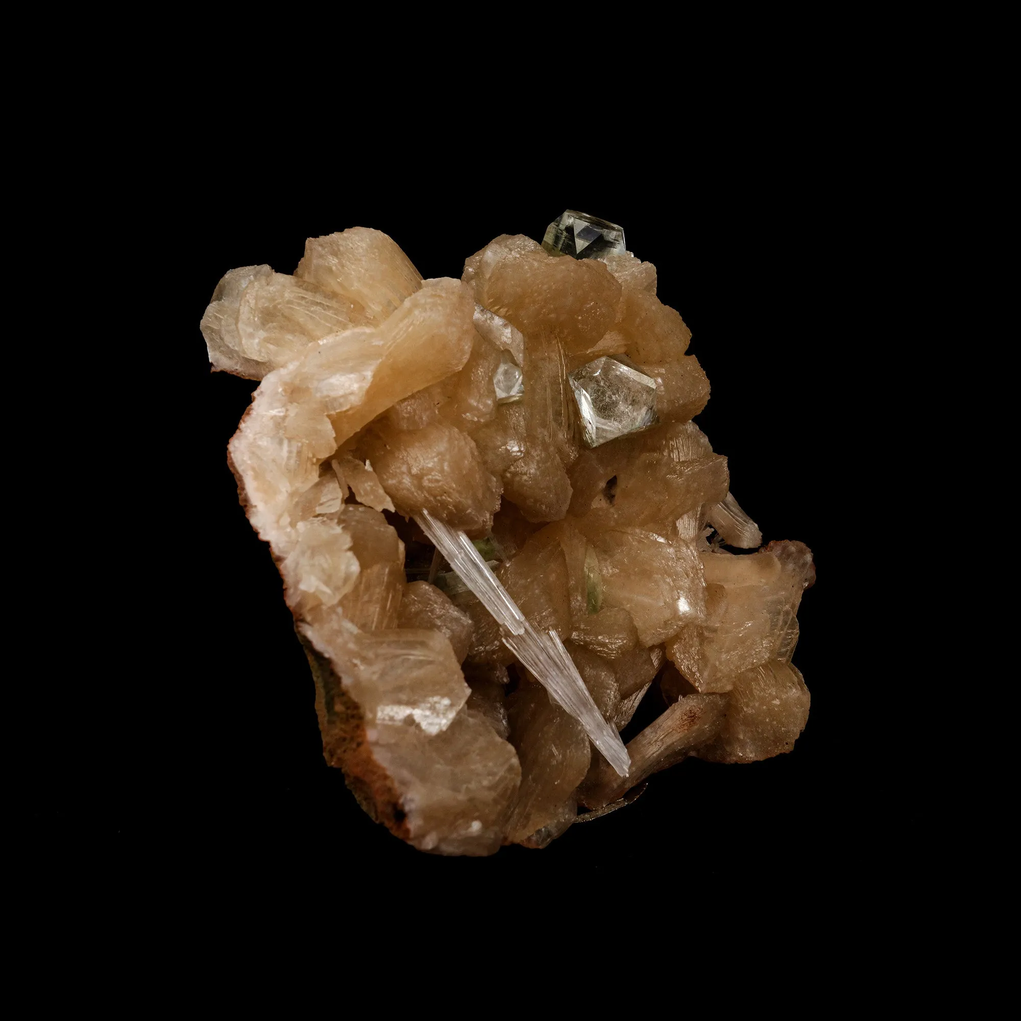 Stilbite with Scolecite Spray, Green Apophyllite Natural Mineral Specimen - image 2