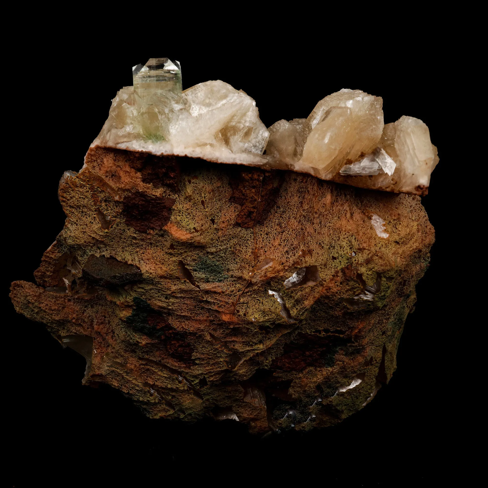 Stilbite with Scolecite Spray, Green Apophyllite Natural Mineral Specimen - image 4