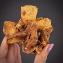 Stolzite on Goethite ps. after Titanite - image 1