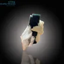 Striking Tourmaline and Quartz Cluster on Matrix - image 2