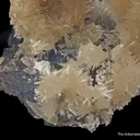 Strontianite and Calcite on Fluorite - image 3