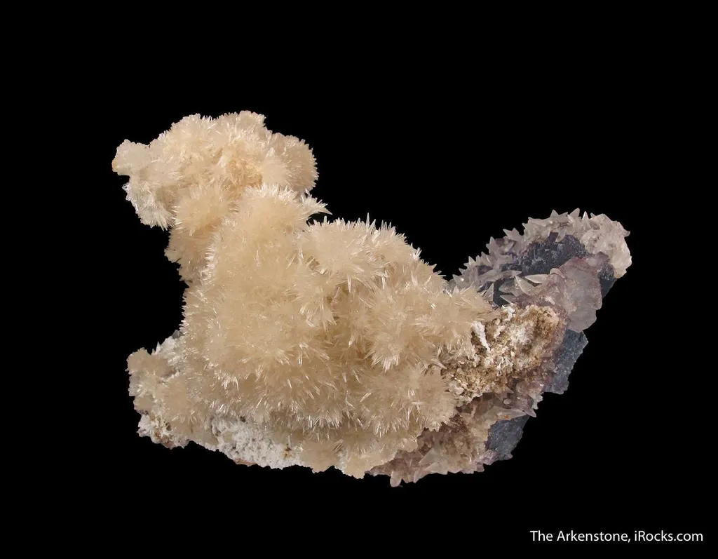 Strontianite and Calcite on Fluorite - image 5