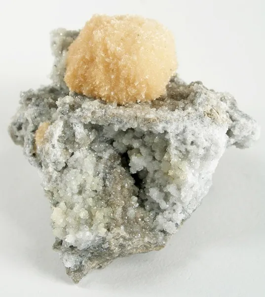 Strontianite, Calcite, Fluorite image