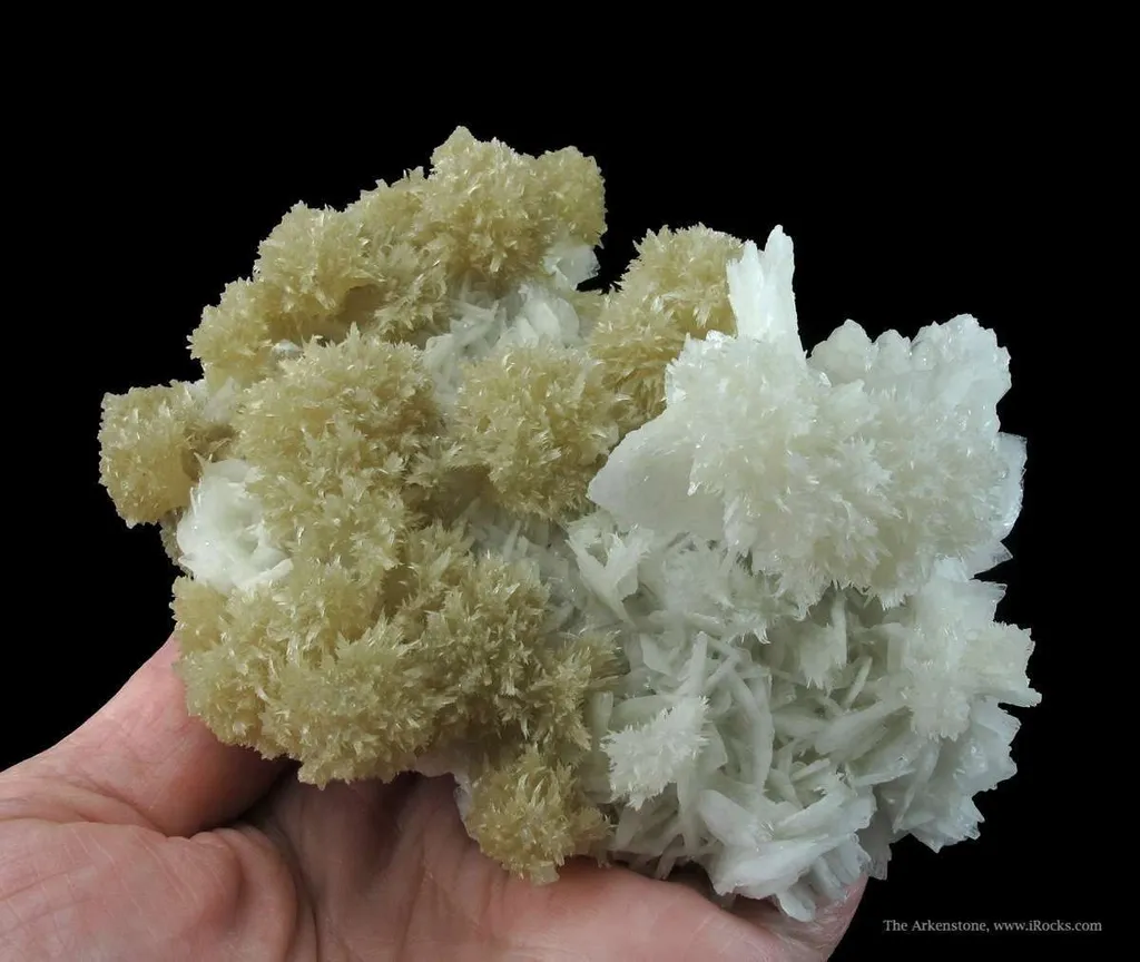 Strontianite (Two Colors) and Baryte on Sphalerite - image 2