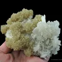 Strontianite (Two Colors) and Baryte on Sphalerite - image 2