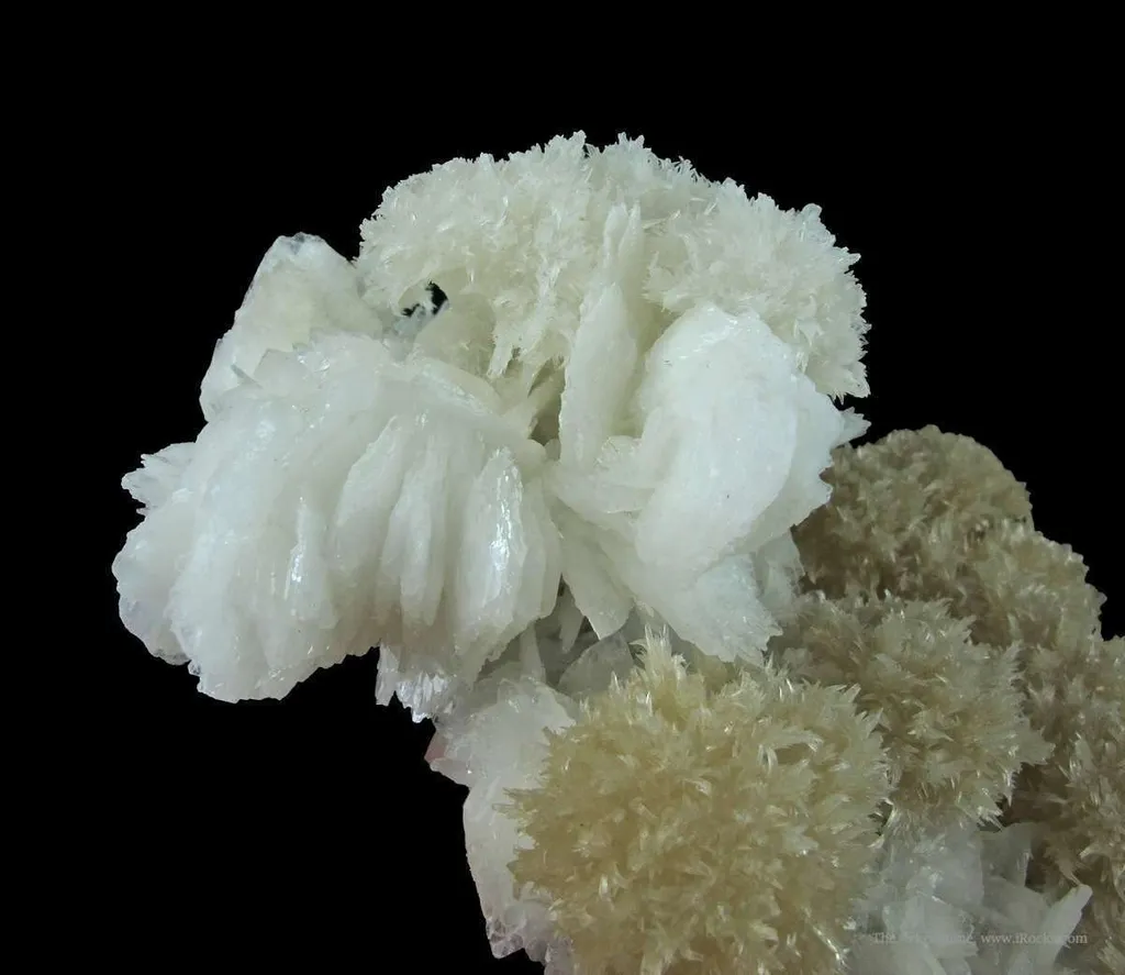 Strontianite (Two Colors) and Baryte on Sphalerite - image 3