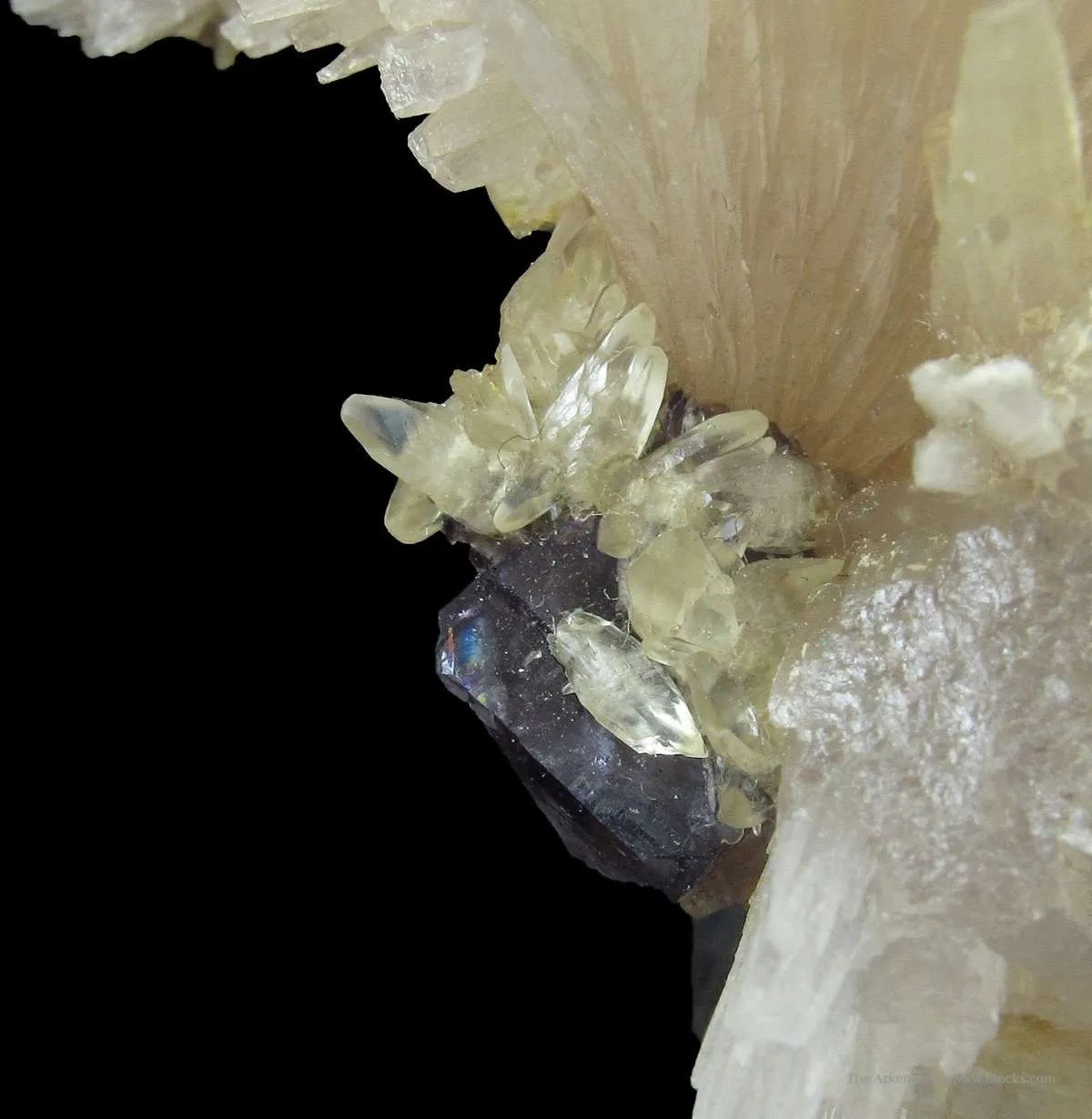 Strontianite With Fluorite and Calcite - image 3