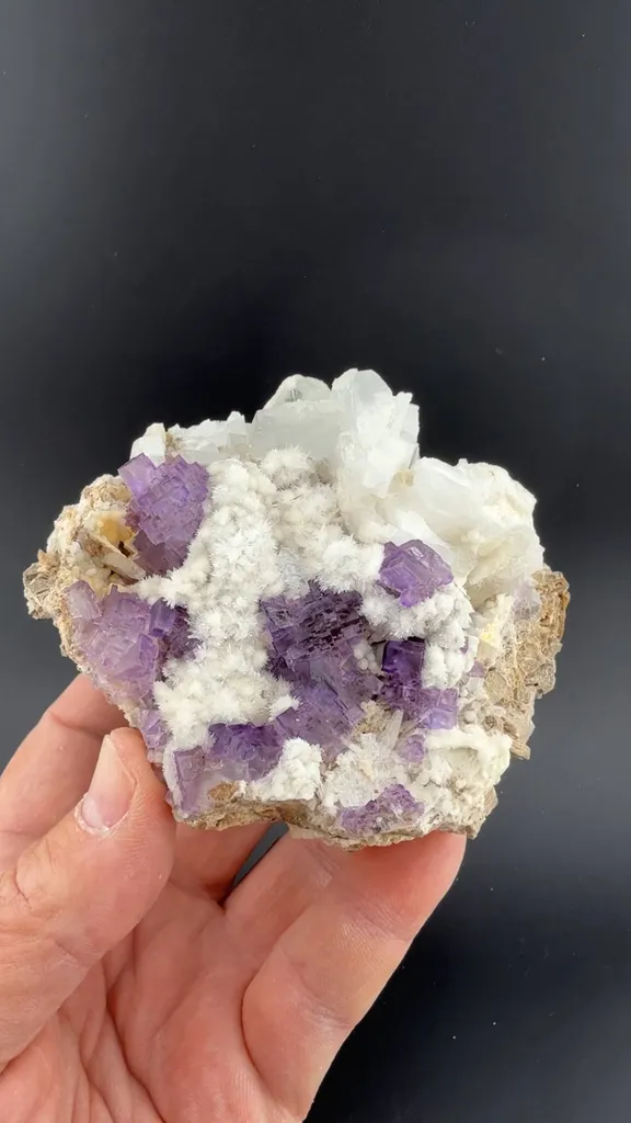 Strontianite with Fluorite, Barite image