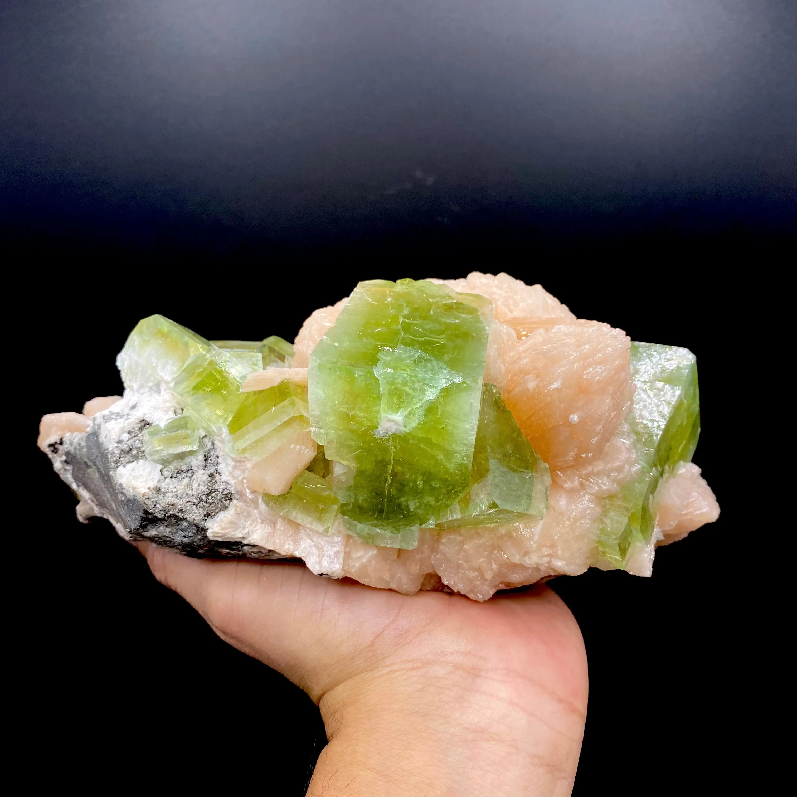 Stunner Deep Green Cubical Apophyllite with Stilbite – Large Raw Indian Zeolite Mineral Specimen from Nashik, India DK105 - image 6