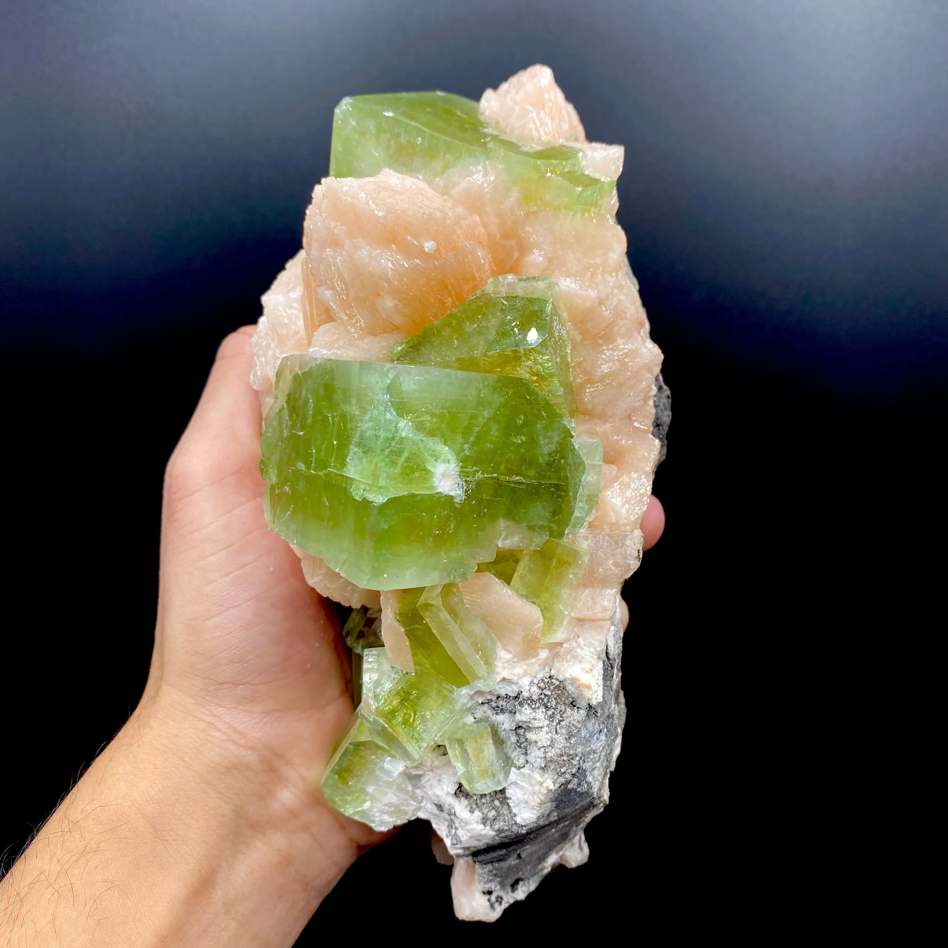 Stunner Deep Green Cubical Apophyllite with Stilbite – Large Raw Indian Zeolite Mineral Specimen from Nashik, India DK105 - image 5