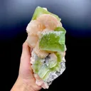 Stunner Deep Green Cubical Apophyllite with Stilbite – Large Raw Indian Zeolite Mineral Specimen from Nashik, India DK105 - image 4